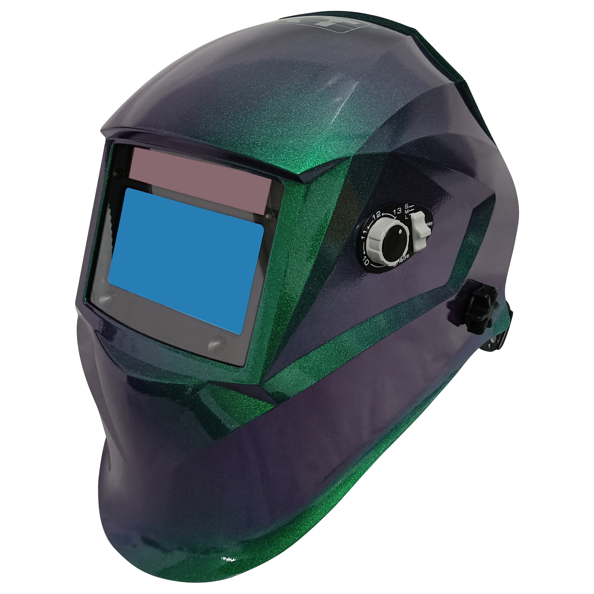 K-T Industries Prism Auto-Darkening Welding Helmet — Select, Lightweight Nylon, Adjustable Headgear, UV/IR Protection, Model# 4-1065